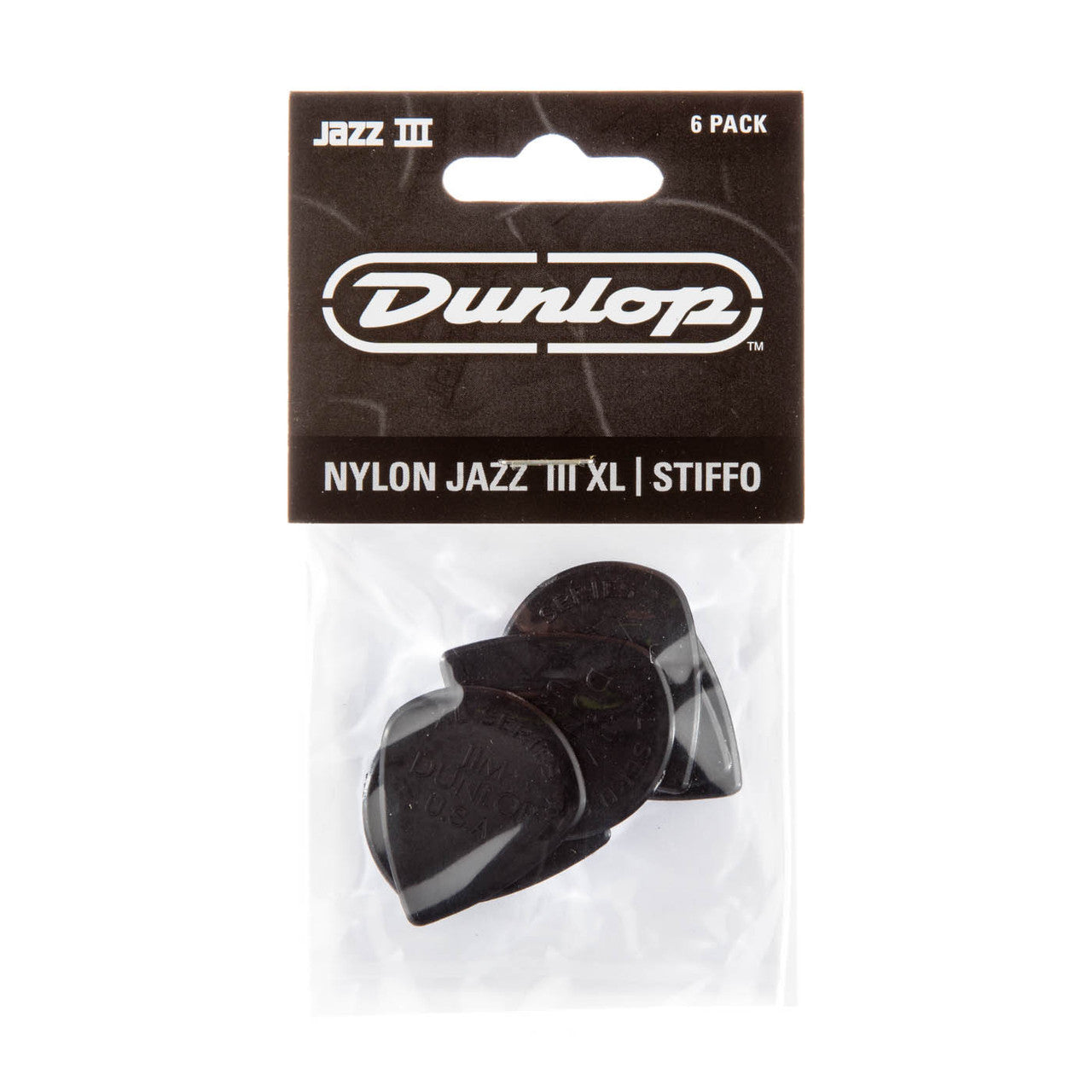 DUNLOP JAZZ III XL STIFFO PICKS 6-PACK - 47-XLS
