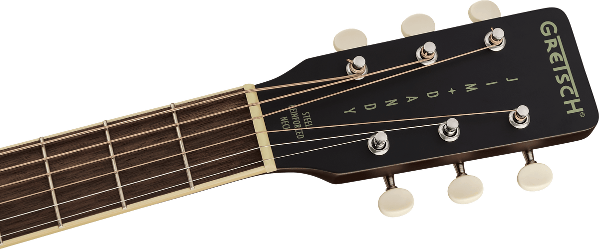 Gretsch Jim Dandy Parlor, Walnut Fingerboard, Black Pickguard - Deep Cherry Burst SN# IWA2615411