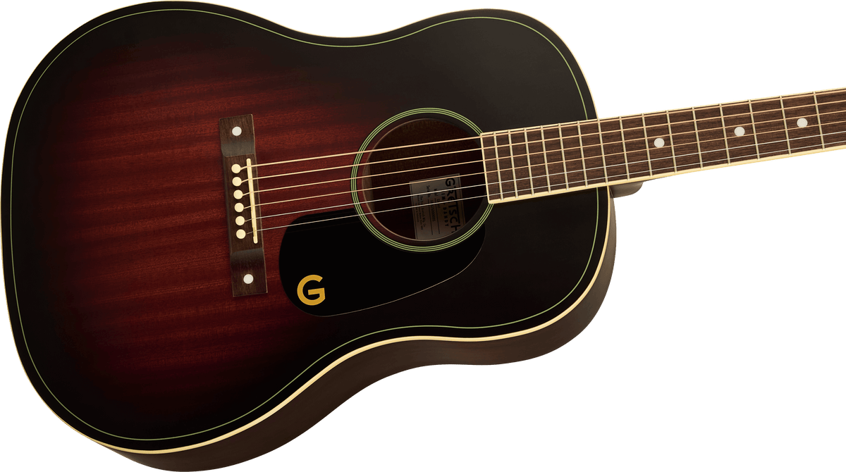 Gretsch Jim Dandy Dreadnought, Walnut Fingerboard, Black Pickguard - Deep Cherry Burst SN# IWA2619392