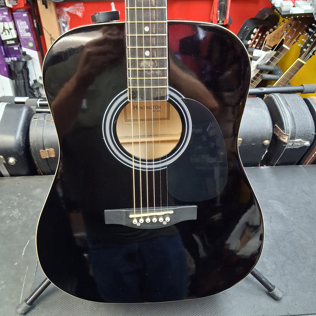 Huntington GA41 Acoustic Guitar - Black Gloss (USED)