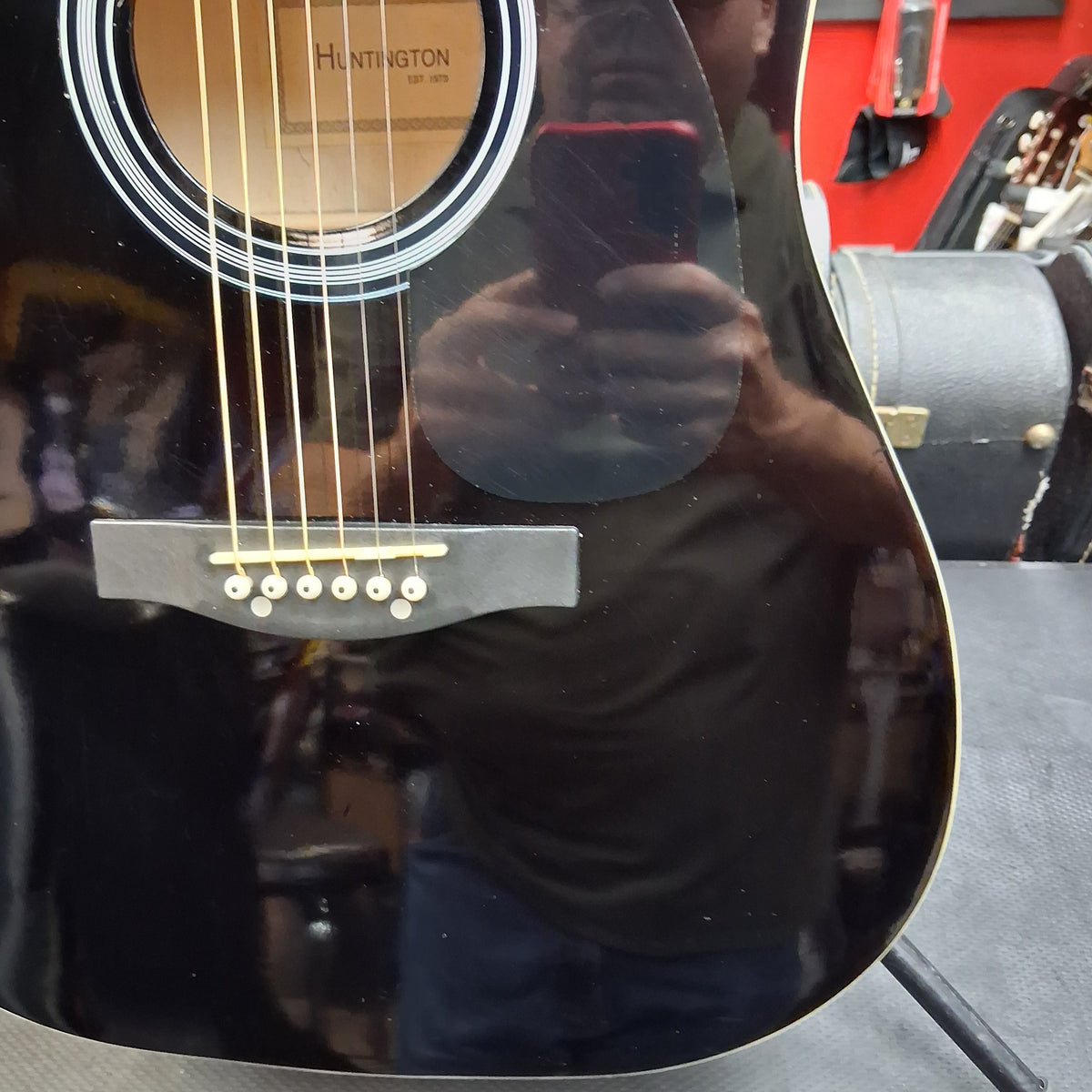Huntington GA41 Acoustic Guitar - Black Gloss (USED)