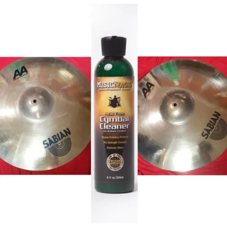 Music Nomad Cymbal Cleaner – Acid Free Cleaner, Polisher, Protectant for Brilliant Finishes - MN111