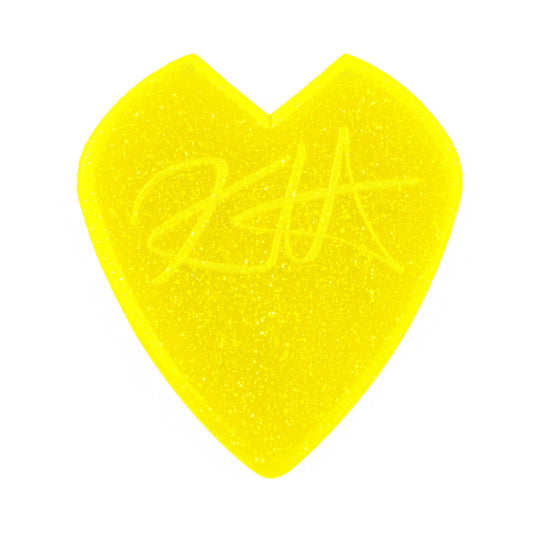 DUNLOP KIRK HAMMETT JAZZ III PICK YELLOW GLITTER PICKS 6-PACK - 47-KH3NYS