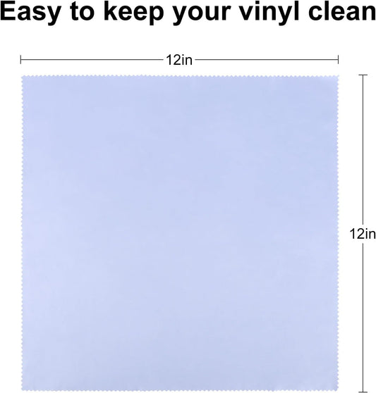 Record Cleaning Anti-Static Microfiber Lint-Free Cloth 12''x12'' - Blue