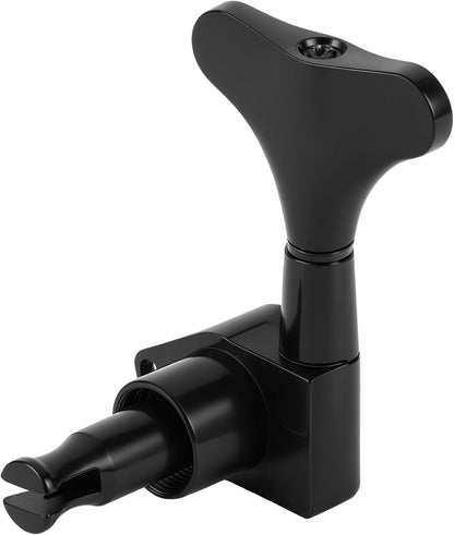 Guitar Bass Tuner - Metal Tuning Peg Key - Black - Right