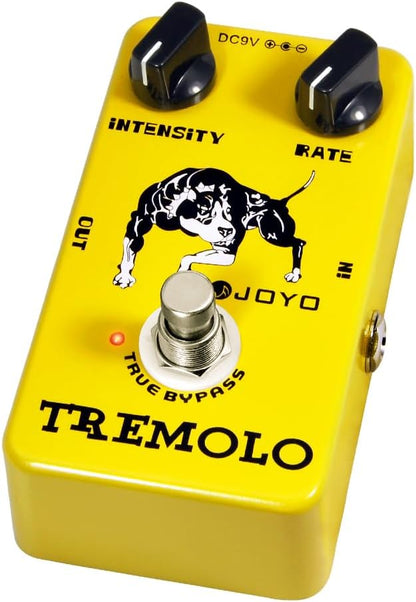 JOYO JF-09 Tremolo Guitar Effects Pedal, Optical Photoelectric Circuit for Classic Tube Amp-Style Tremolo, True Bypass