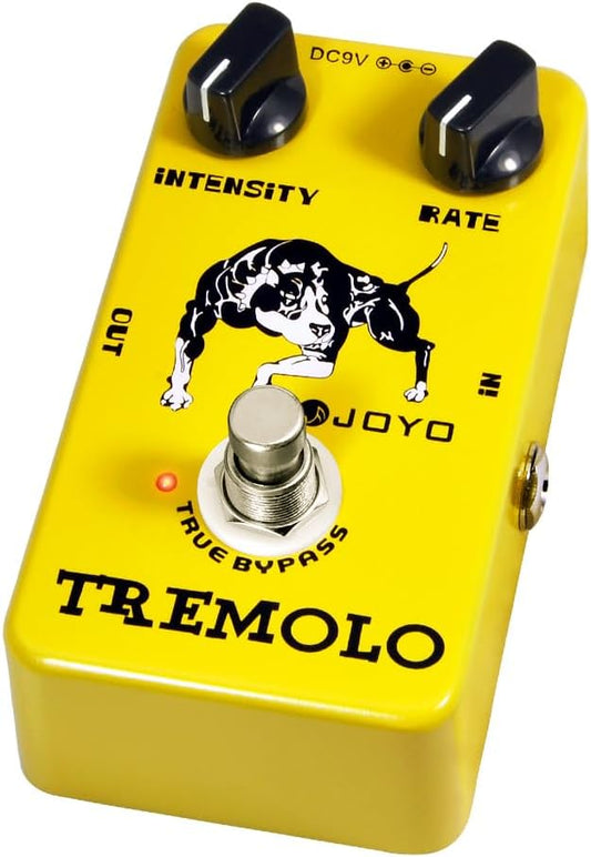 JOYO JF-09 Tremolo Guitar Effects Pedal, Optical Photoelectric Circuit for Classic Tube Amp-Style Tremolo, True Bypass