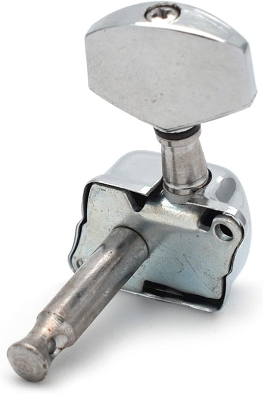 Semi-Closed Guitar Bass Side Machine Head Tuner for Acoustic or Electric Guitar - Chrome