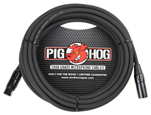 Pig Hog Microphone 8mm Cable, 20ft XLR - PHM20