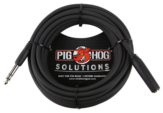 Pig Hog Solutions - 25ft Headphone Extension Cable, 1/4" - PHX14-25