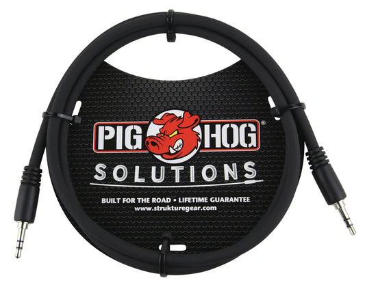 Pig Hog Solutions - 3.5mm TRS to 3.5mm TRS, 3ft cable - PX-T3503