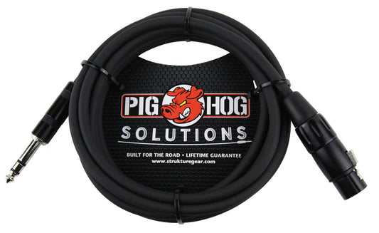 Pig Hog Solutions - 10ft TRS(M)-XLR(F) Balanced Cable - PX-TMXF1