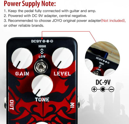JOYO JF-02 Ultimate Drive Overdrive Distortion Guitar Pedal