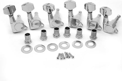 Electric Or Acoustic 6R Guitar Tuner Pegs/Machine Heads - Chrome - 6 Right