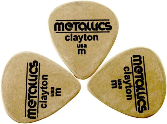 Clayton Metallics Standard Pick 3-Pack - Brass - BMS/3