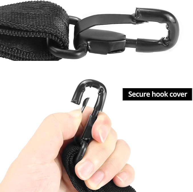 Adjustable Soft Leather Padded Strap for Saxophones, Oboe, English Horn, Bassoon, & Clarinet - Black