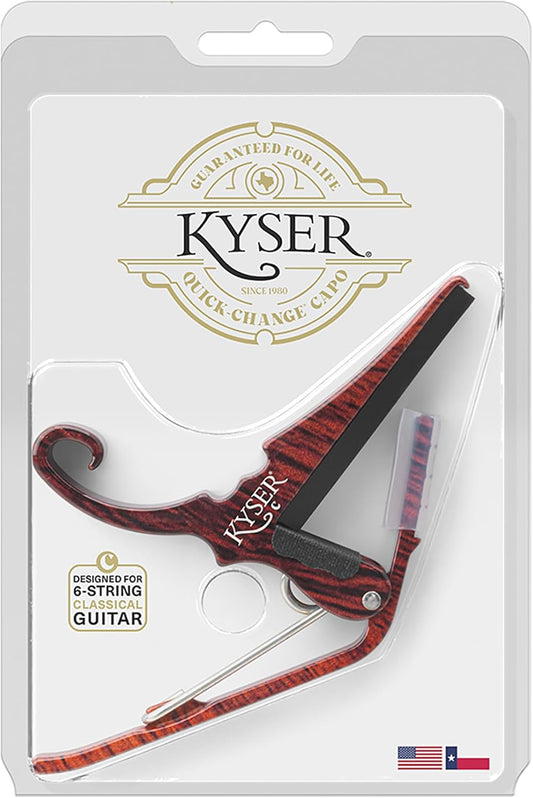 Kyser Quick-Change Guitar Capo For Classical Guitars - Rosewood - KGCRWA