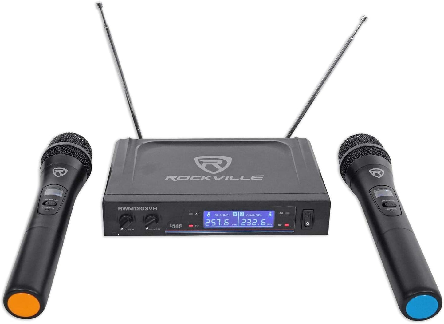 Rockville RWH1203VH Dual Wireless Handheld Microphone System (USED) "Open Box"