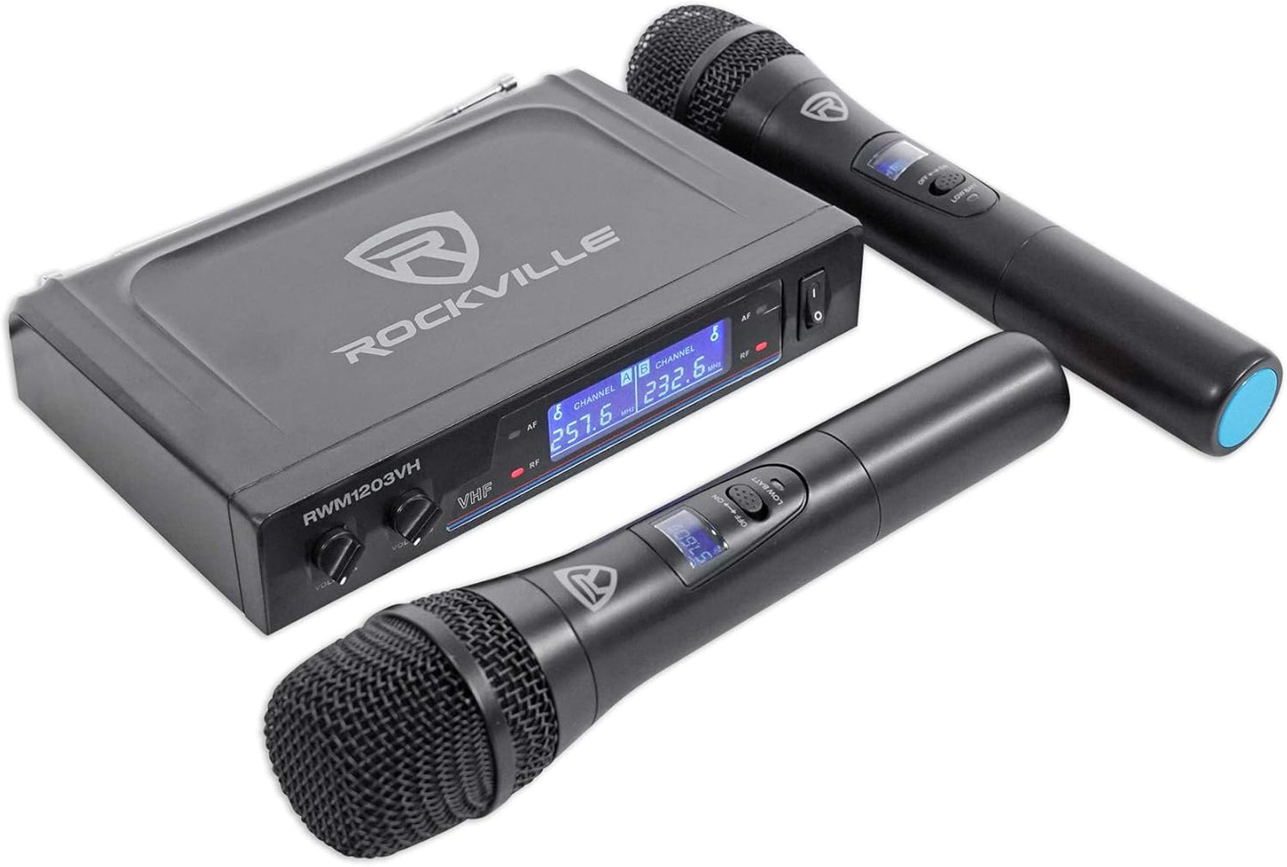 Rockville RWH1203VH Dual Wireless Handheld Microphone System (USED) "Open Box"