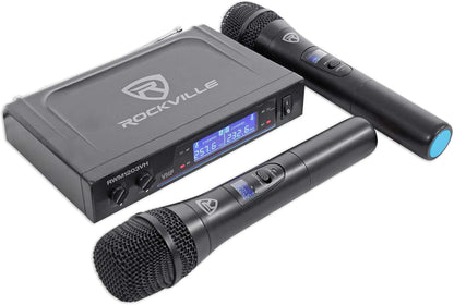 Rockville RWH1203VH Dual Wireless Handheld Microphone System (USED) "Open Box"