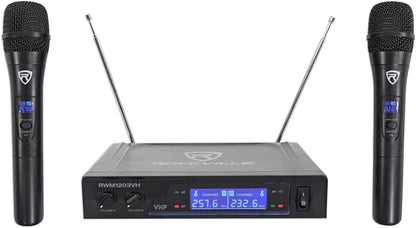 Rockville RWH1203VH Dual Wireless Handheld Microphone System (USED) "Open Box"