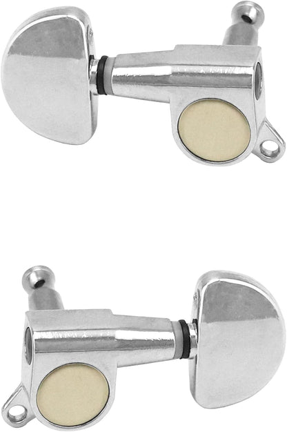 Guitar Tuning Pegs - Universal 3L+3R Machine Heads Knobs Tuning Keys For Acoustic& Electric Guitars - Zinc Alloy Metal