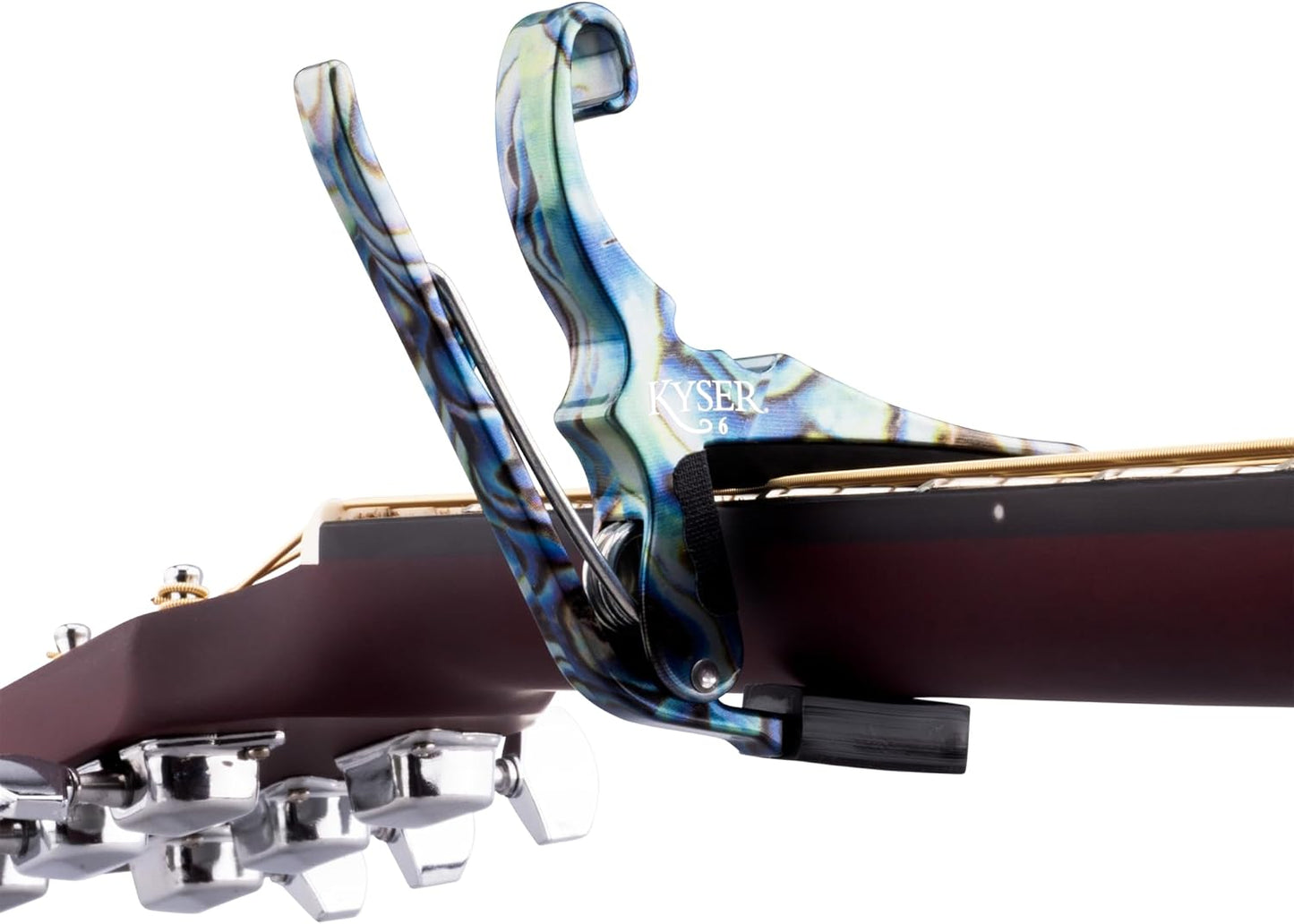 Kyser KG6ABA Quick-Change Guitar Capo for 6-String Acoustic Guitars - Abalone