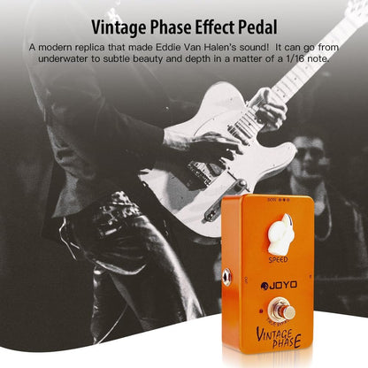 JOYO JF-06 Vintage Phase Guitar Effects Pedal, Analog 70's Classic Phaser Tone with Speed Control for Electric Guitar, True Bypass