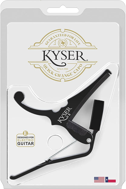 Kyser Quick-Change Capo For Electric Guitars - Black - KGEBA