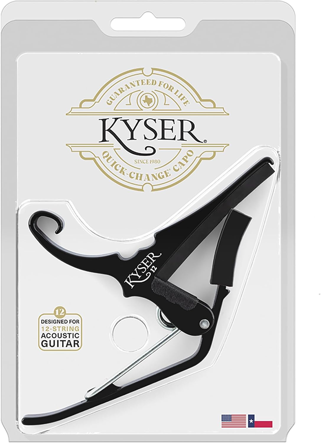Kyser KG12B Quick-Change Guitar Capo For 12-String Guitars - Black