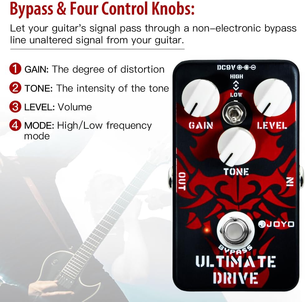 JOYO JF-02 Ultimate Drive Overdrive Distortion Guitar Pedal
