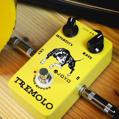 JOYO JF-09 Tremolo Guitar Effects Pedal, Optical Photoelectric Circuit for Classic Tube Amp-Style Tremolo, True Bypass