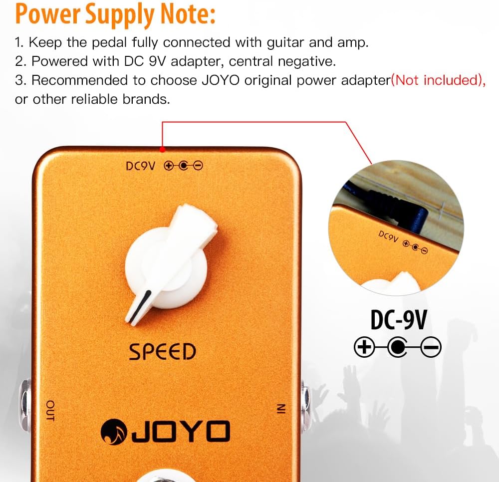 JOYO JF-06 Vintage Phase Guitar Effects Pedal, Analog 70's Classic Phaser Tone with Speed Control for Electric Guitar, True Bypass