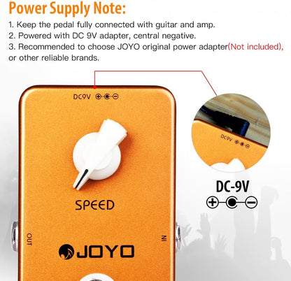 JOYO JF-06 Vintage Phase Guitar Effects Pedal, Analog 70's Classic Phaser Tone with Speed Control for Electric Guitar, True Bypass