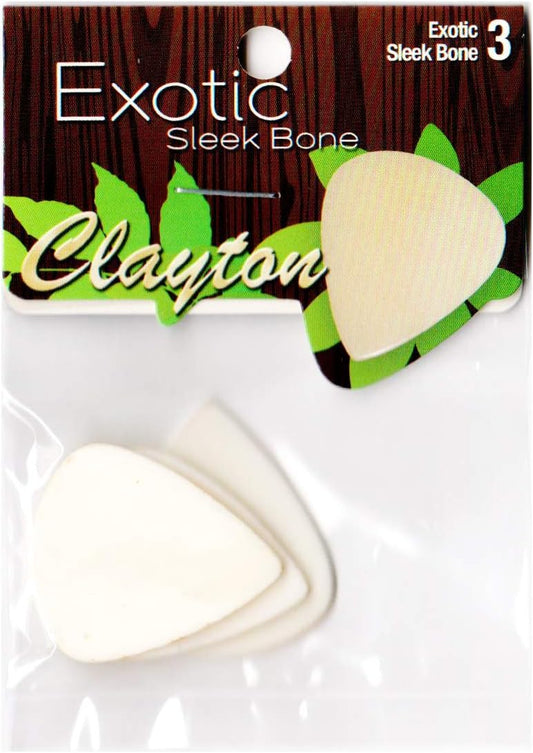 Clayton Exotic Bone Guitar Picks 3-Pack - BES/3
