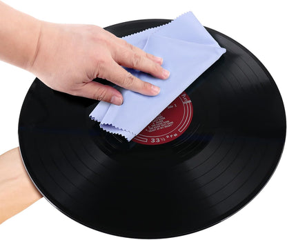 Record Cleaning Anti-Static Microfiber Lint-Free Cloth 12''x12'' - Blue