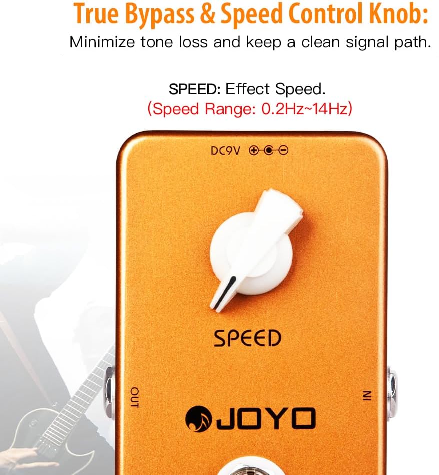 JOYO JF-06 Vintage Phase Guitar Effects Pedal, Analog 70's Classic Phaser Tone with Speed Control for Electric Guitar, True Bypass