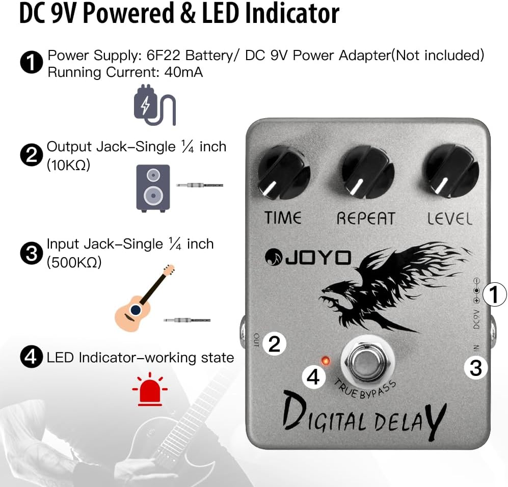 JOYO JF-08 Digital Delay Pedal