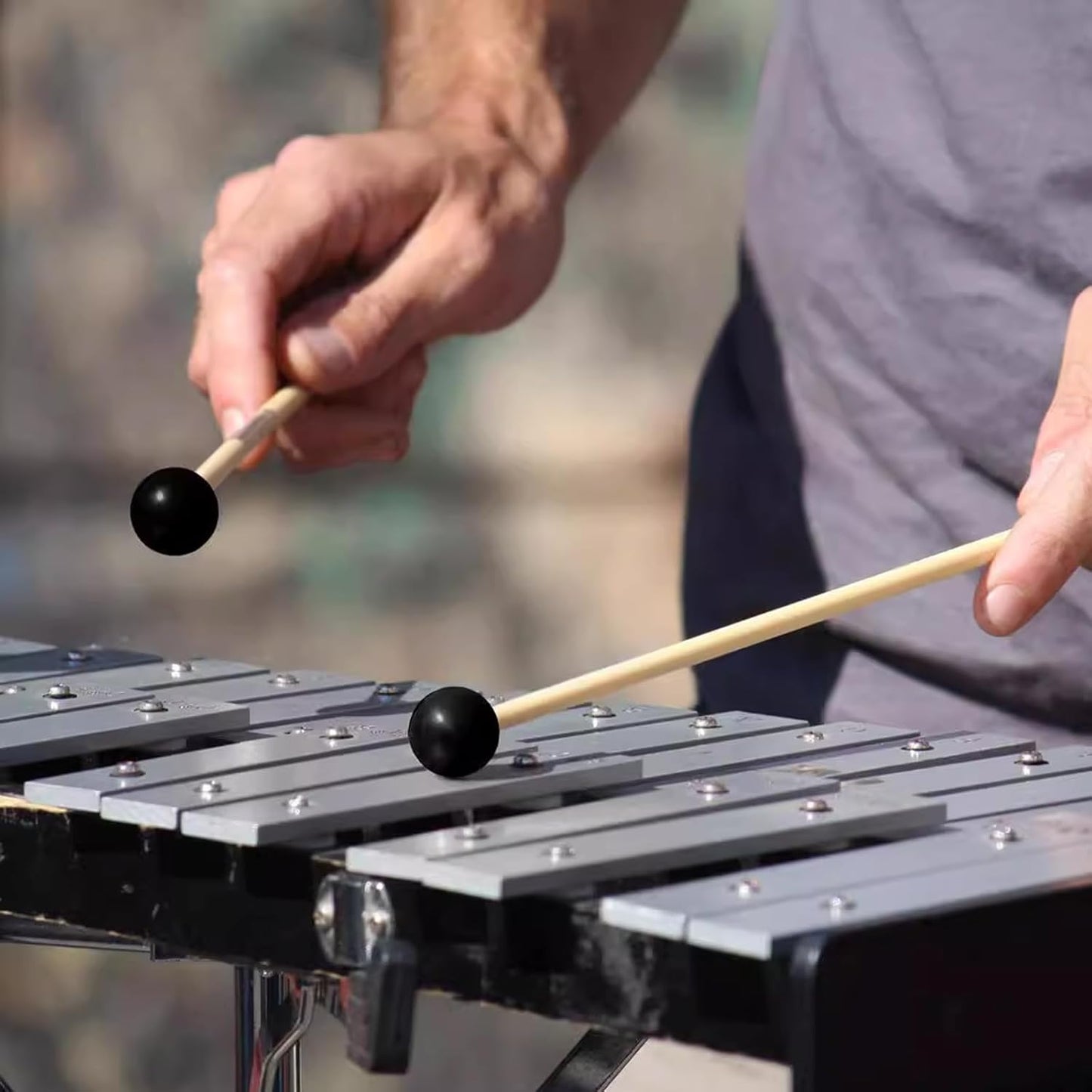 Glockenspiel/Xylophone Wood Mallets w/ Rubber Heads