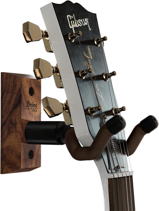 String Swing USA The Guitar Keeper Wall Mount Guitar Hanger - Black Walnut - CC01K-BW