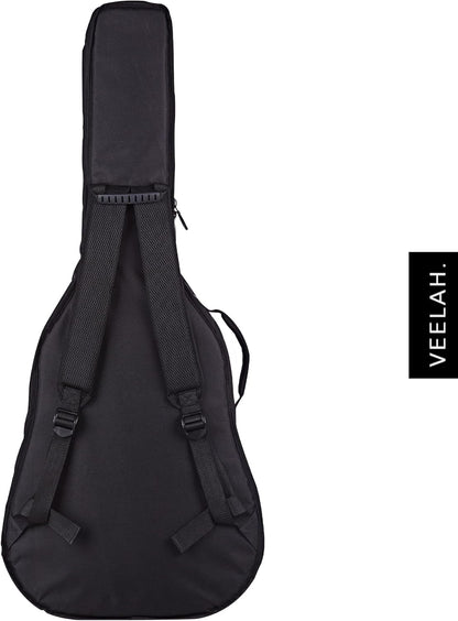 Veelah V1-D 6-String Acoustic Guitar Dreadnaught Solid Top Mahogany Back and Sides w/ GIg Bag - Natural