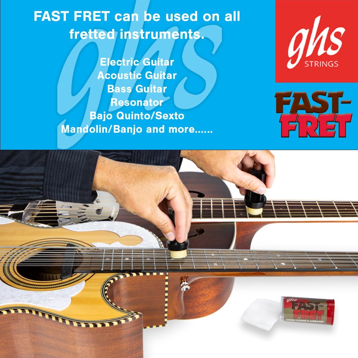 GHS FAST-FRET String Cleaner & Lubricant Specially Formulated