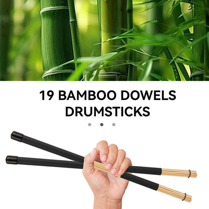 Wood Brush Drum Sticks 16 Inch 19 Bundle Rods