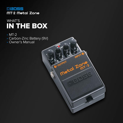 Boss MT-2 Metal Zone Distortion Guitar Pedal w/ Original Box & Manual (USED)