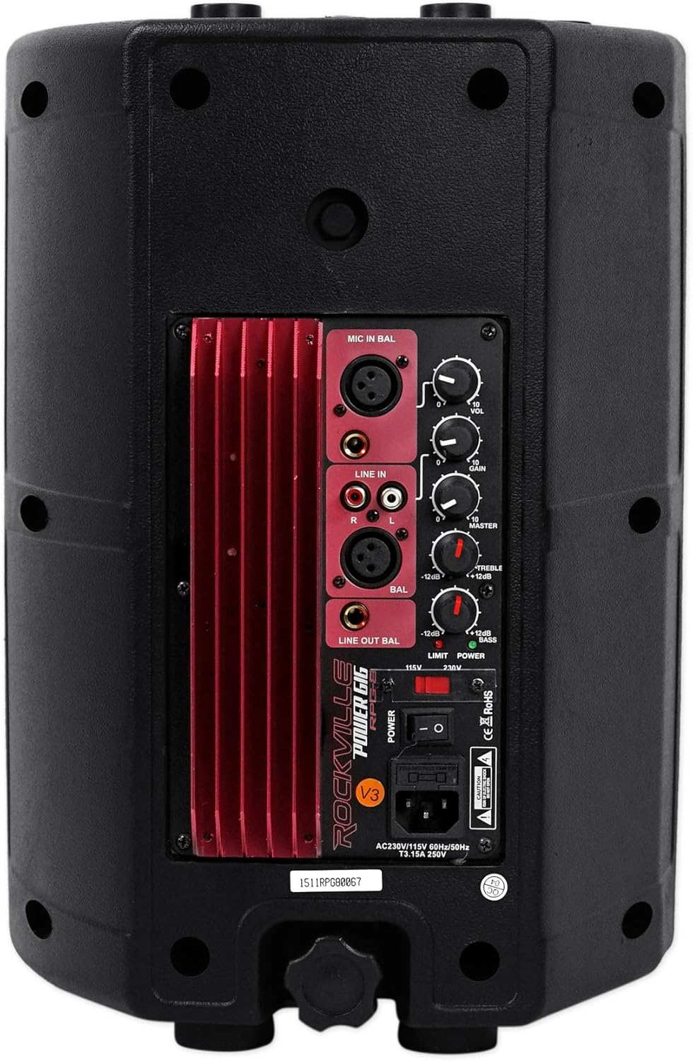 Rockville Power Gig RPG8  8" Powered Active 400 Watt 2-Way DJ PA Speaker System (USED) "Open Box"
