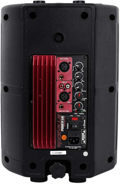 Rockville Power Gig RPG8  8" Powered Active 400 Watt 2-Way DJ PA Speaker System (USED) "Open Box"