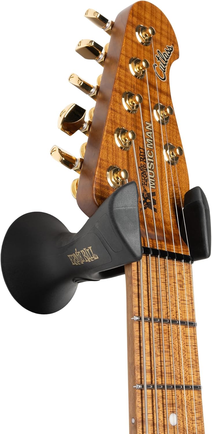 ERNIE BALL GUITAR WALL MOUNT HANGER - BLACK - P09619
