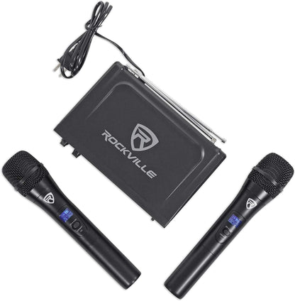 Rockville RWH1203VH Dual Wireless Handheld Microphone System (USED) "Open Box"