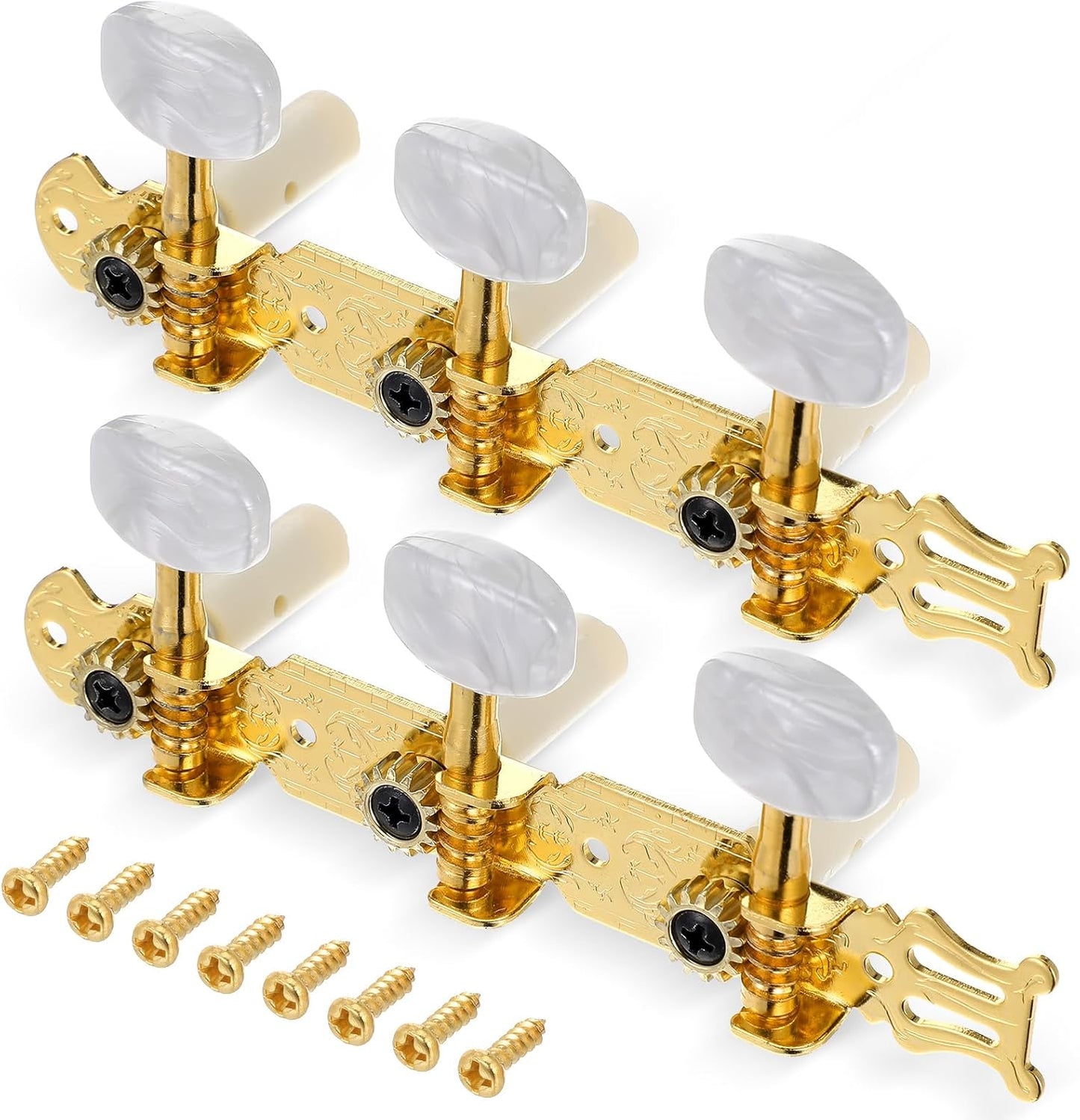 Classical Guitar Tuning Pegs, 3L3R Machine Heads Set - Gold