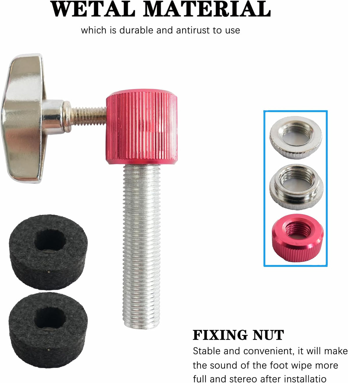 Standard Hi-Hat Clutch, Fit For 6-8mm Rod - Aluminum Alloy